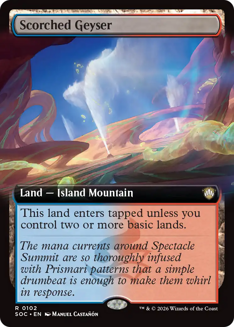 Scorched Geyser (Extended Art) [Secrets of Strixhaven Commander] | Deep Dive Games St. Marys