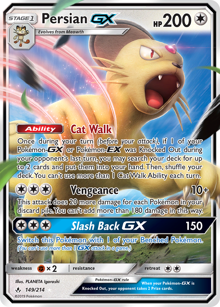 Persian GX (149/214) [Sun & Moon: Unbroken Bonds] | Deep Dive Games St. Marys