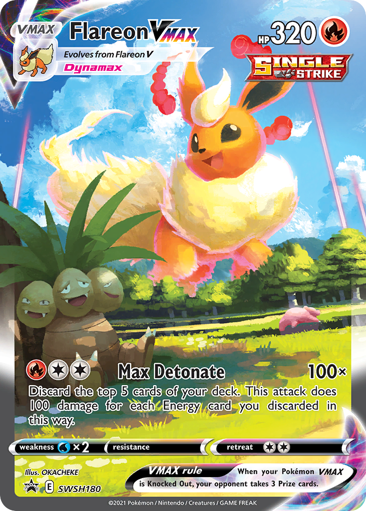 Flareon VMAX (SWSH180) (Jumbo Card) [Sword & Shield: Black Star Promos] | Deep Dive Games St. Marys