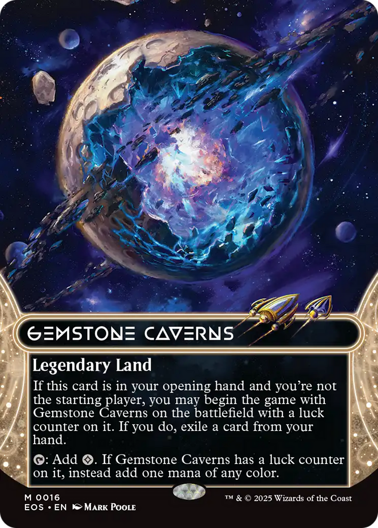 Gemstone Caverns (0016) (Borderless) [Edge of Eternities: Stellar Sights] | Deep Dive Games St. Marys