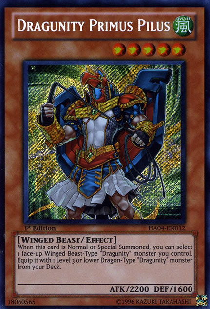 Dragunity Primus Pilus [HA04-EN012] Secret Rare | Deep Dive Games St. Marys