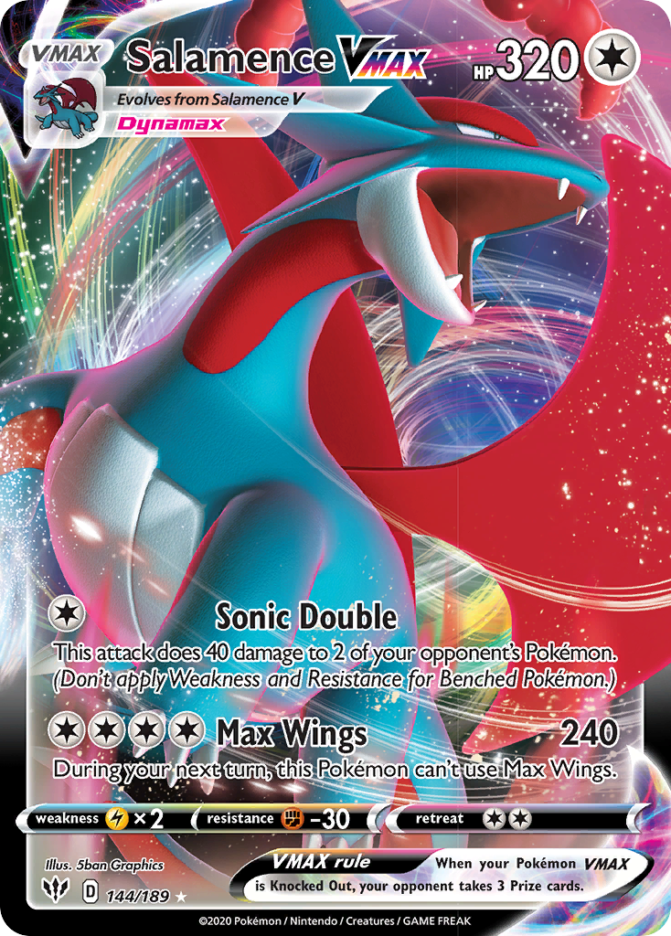 Salamence VMAX (144/189) [Sword & Shield: Darkness Ablaze] | Deep Dive Games St. Marys