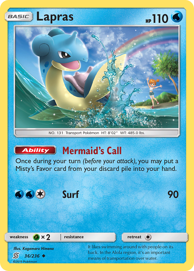 Lapras (36/236) [Sun & Moon: Unified Minds] | Deep Dive Games St. Marys