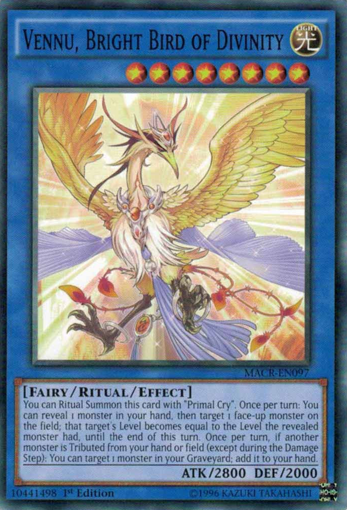 Vennu, Bright Bird of Divinity [MACR-EN097] Common | Deep Dive Games St. Marys