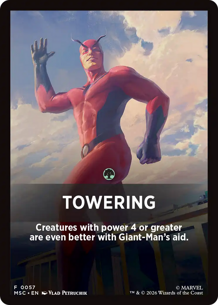 Towering Theme Card [Marvel Super Heroes Commander] | Deep Dive Games St. Marys