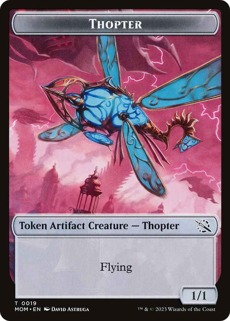 Thopter // Knight (10) Double-Sided Token [March of the Machine Tokens] | Deep Dive Games St. Marys