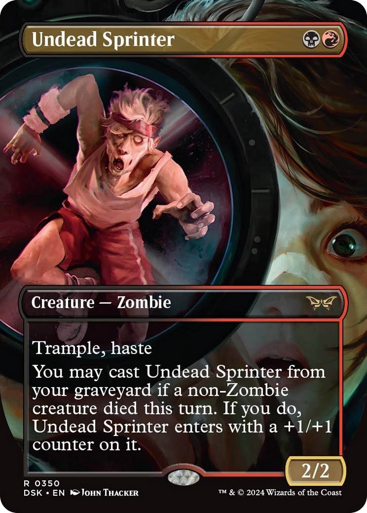 Undead Sprinter (Borderless) [Duskmourn: House of Horror] | Deep Dive Games St. Marys