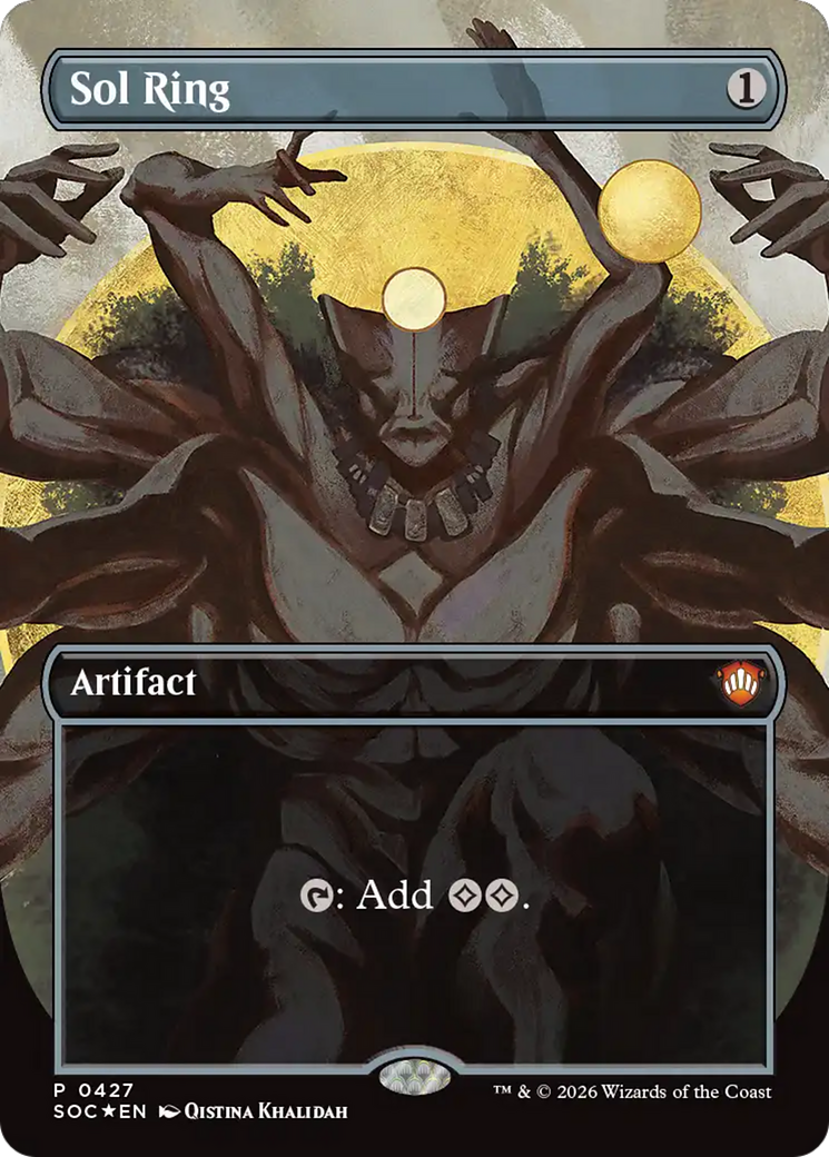 Sol Ring (Borderless) [Secrets of Strixhaven Commander] | Deep Dive Games St. Marys