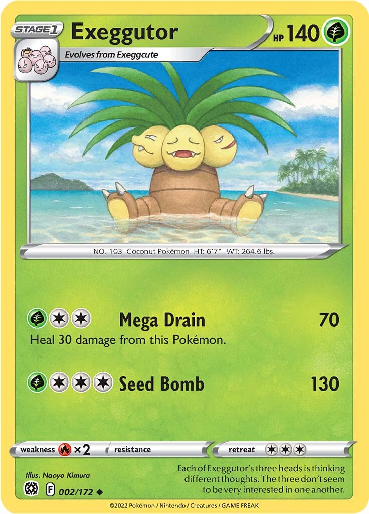 Exeggutor (002/172) [Sword & Shield: Brilliant Stars] | Deep Dive Games St. Marys
