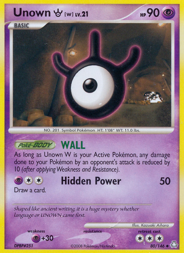 Unown W (80/146) [Diamond & Pearl: Legends Awakened] | Deep Dive Games St. Marys