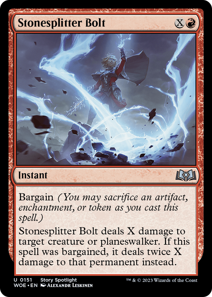 Stonesplitter Bolt [Wilds of Eldraine] | Deep Dive Games St. Marys
