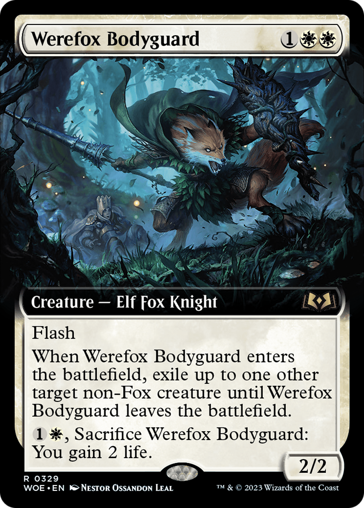 Werefox Bodyguard (Extended Art) [Wilds of Eldraine] | Deep Dive Games St. Marys