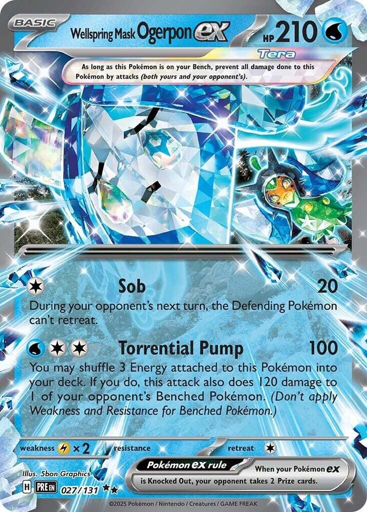 Wellspring Mask Ogerpon ex (027/131) [Scarlet & Violet: Prismatic Evolutions] | Deep Dive Games St. Marys