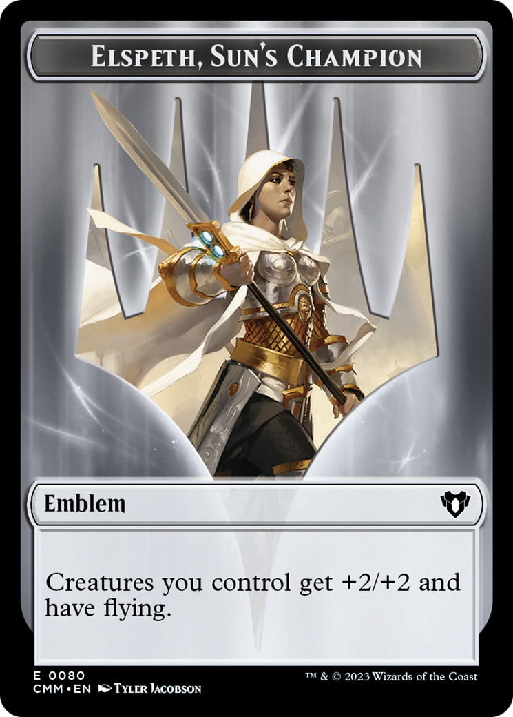 Elspeth, Sun's Champion Emblem // Copy (55) Double-Sided Token [Commander Masters Tokens] | Deep Dive Games St. Marys