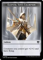 Elspeth, Sun's Champion Emblem // Copy (55) Double-Sided Token [Commander Masters Tokens] | Deep Dive Games St. Marys