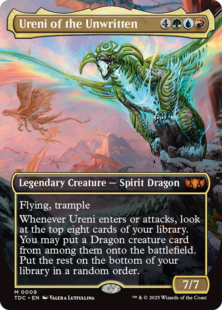 Ureni of the Unwritten (Borderless) [Tarkir: Dragonstorm Commander] | Deep Dive Games St. Marys