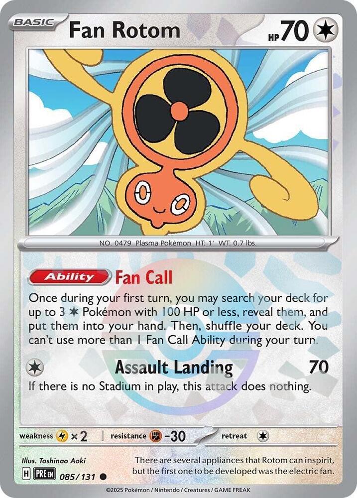 Fan Rotom (085/131) (Poke Ball Pattern) [Scarlet & Violet: Prismatic Evolutions] | Deep Dive Games St. Marys