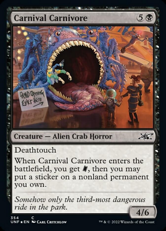 Carnival Carnivore (Galaxy Foil) [Unfinity] | Deep Dive Games St. Marys