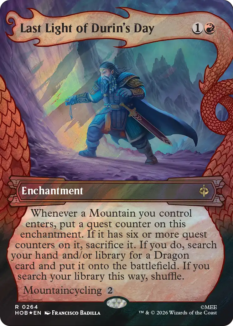 Last Light of Durin's Day (Showcase) (Surge Foil) [The Hobbit] | Deep Dive Games St. Marys