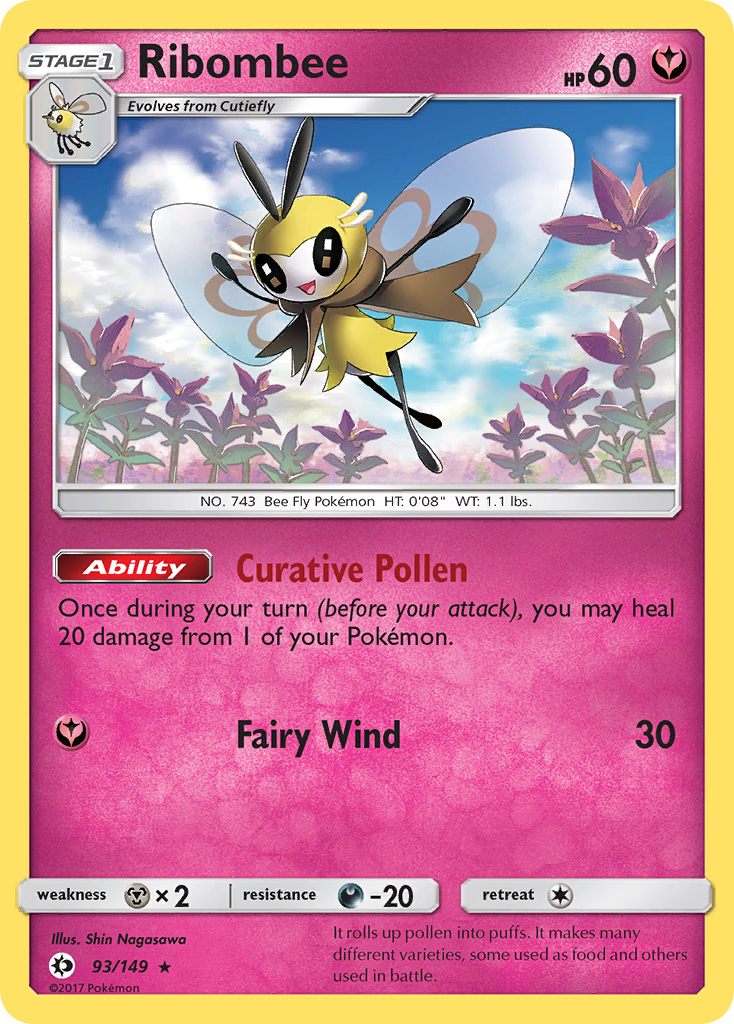 Ribombee (93/149) [Sun & Moon: Base Set] | Deep Dive Games St. Marys