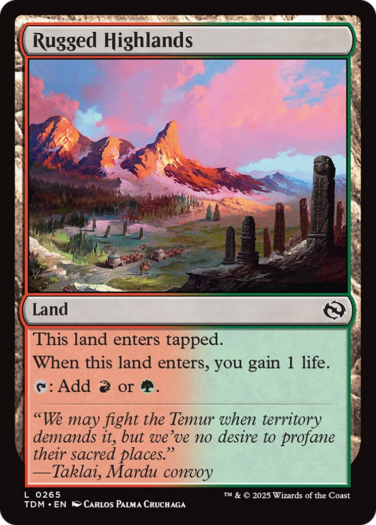 Rugged Highlands [Tarkir: Dragonstorm] | Deep Dive Games St. Marys