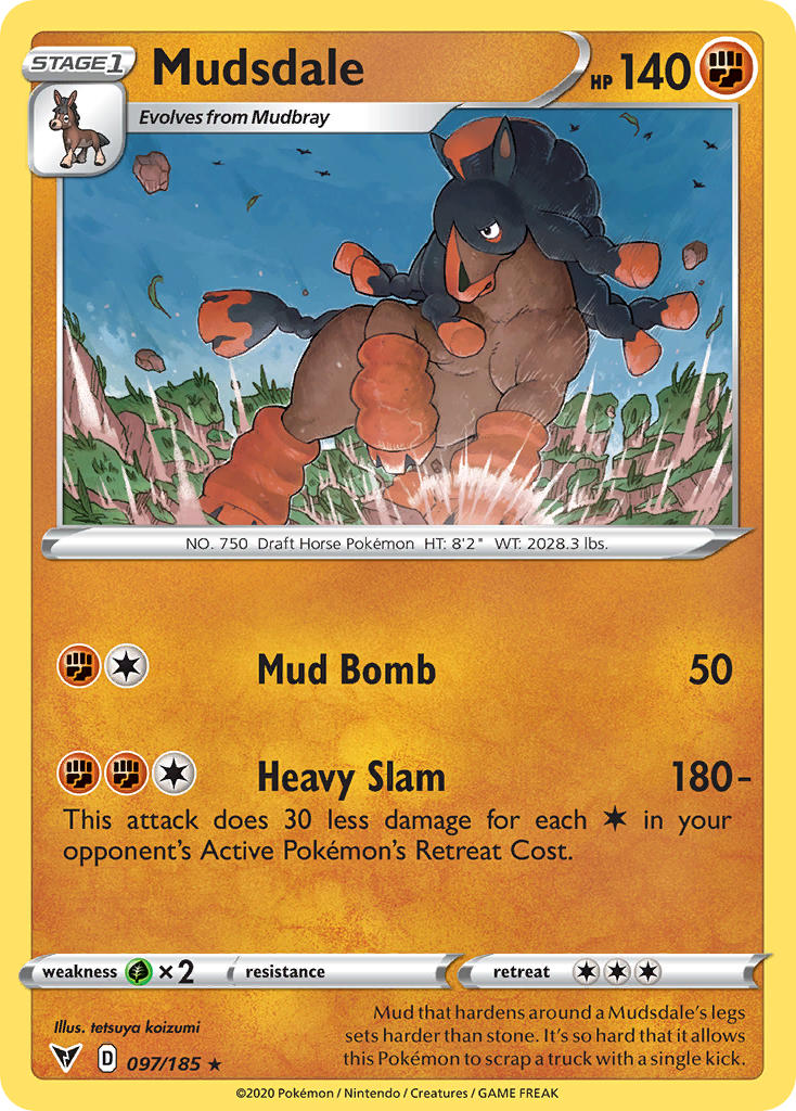 Mudsdale (097/185) [Sword & Shield: Vivid Voltage] | Deep Dive Games St. Marys