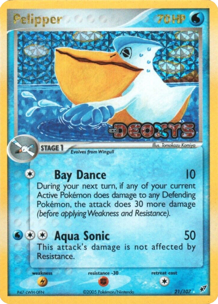 Pelipper (21/107) (Stamped) [EX: Deoxys] | Deep Dive Games St. Marys