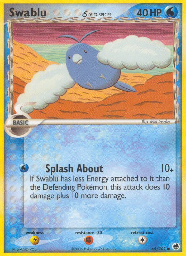 Swablu (65/101) (Delta Species) [EX: Dragon Frontiers] | Deep Dive Games St. Marys