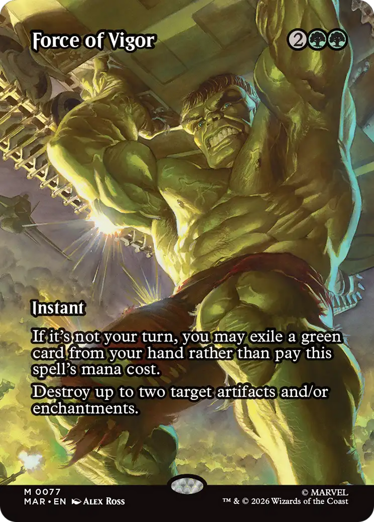 Force of Vigor (Borderless) [Marvel Universe: Eternal-Legal] | Deep Dive Games St. Marys