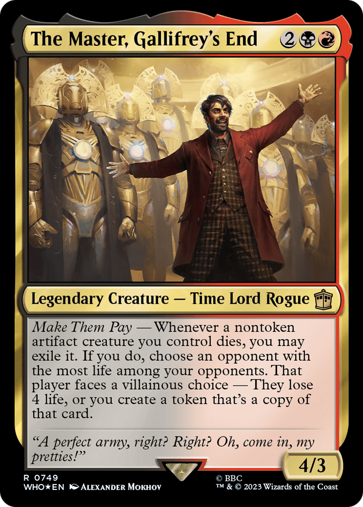 The Master, Gallifrey's End (Surge Foil) [Doctor Who] | Deep Dive Games St. Marys