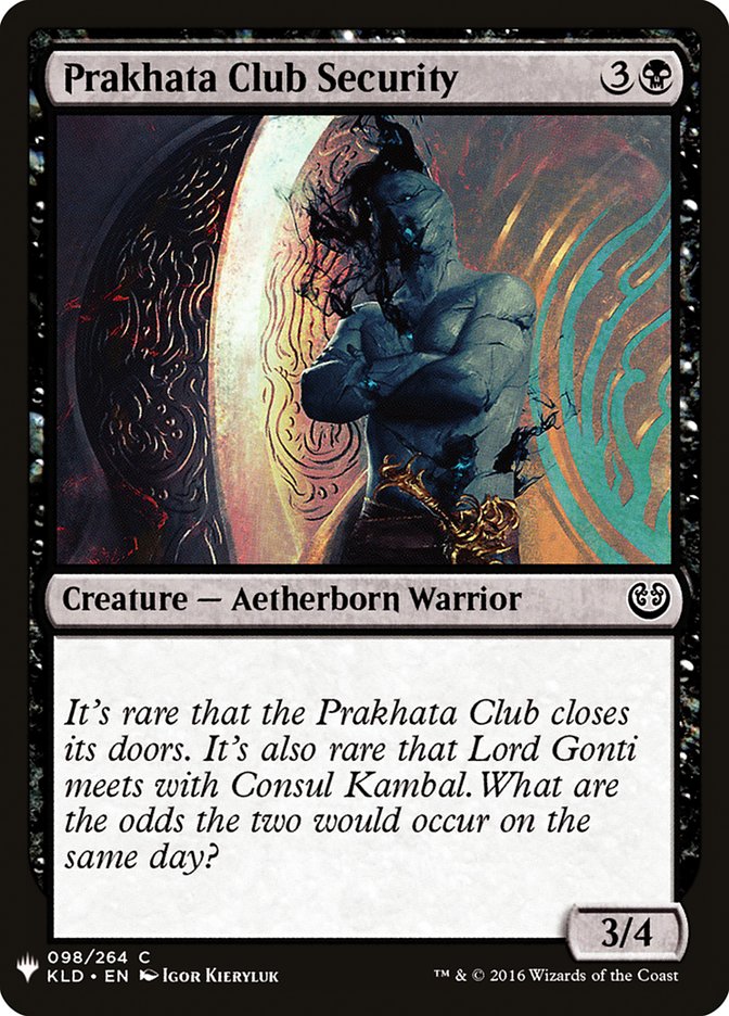 Prakhata Club Security [Mystery Booster] | Deep Dive Games St. Marys