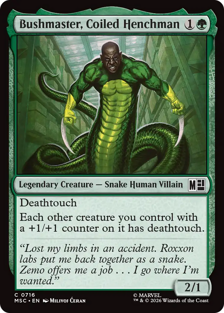 Bushmaster, Coiled Henchman [Marvel Super Heroes Commander] | Deep Dive Games St. Marys
