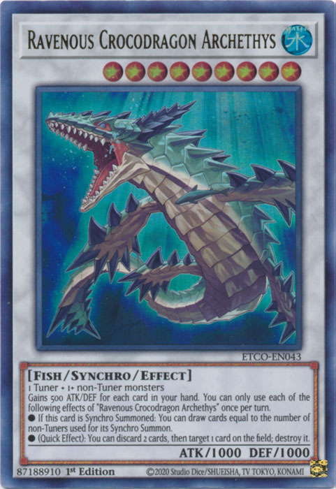 Ravenous Crocodragon Archethys [ETCO-EN043] Ultra Rare | Deep Dive Games St. Marys
