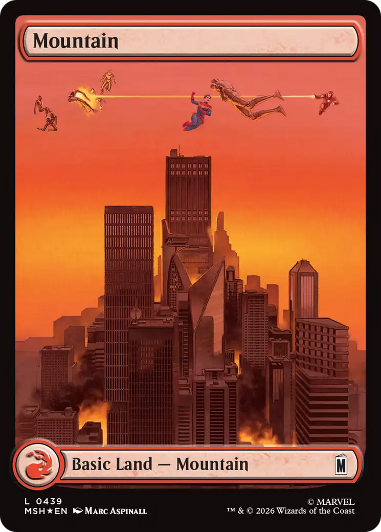 Mountain (0439) (Surge Foil) [Marvel Super Heroes] | Deep Dive Games St. Marys