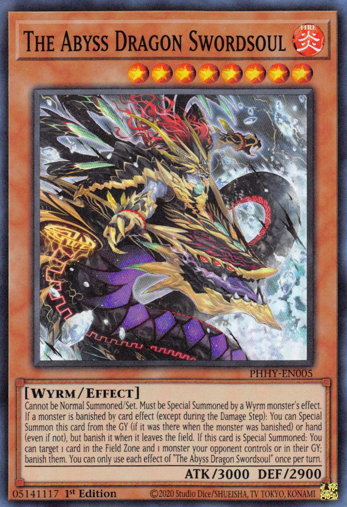 The Abyss Dragon Swordsoul [PHHY-EN005] Super Rare | Deep Dive Games St. Marys
