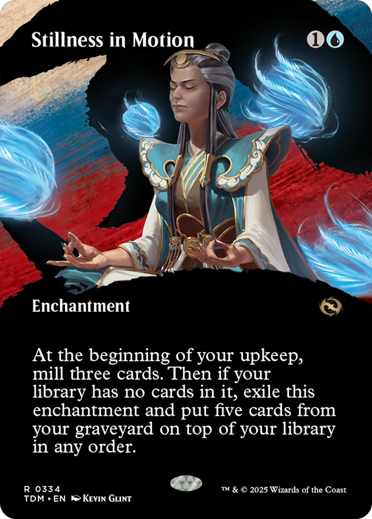 Stillness in Motion (Borderless) [Tarkir: Dragonstorm] | Deep Dive Games St. Marys