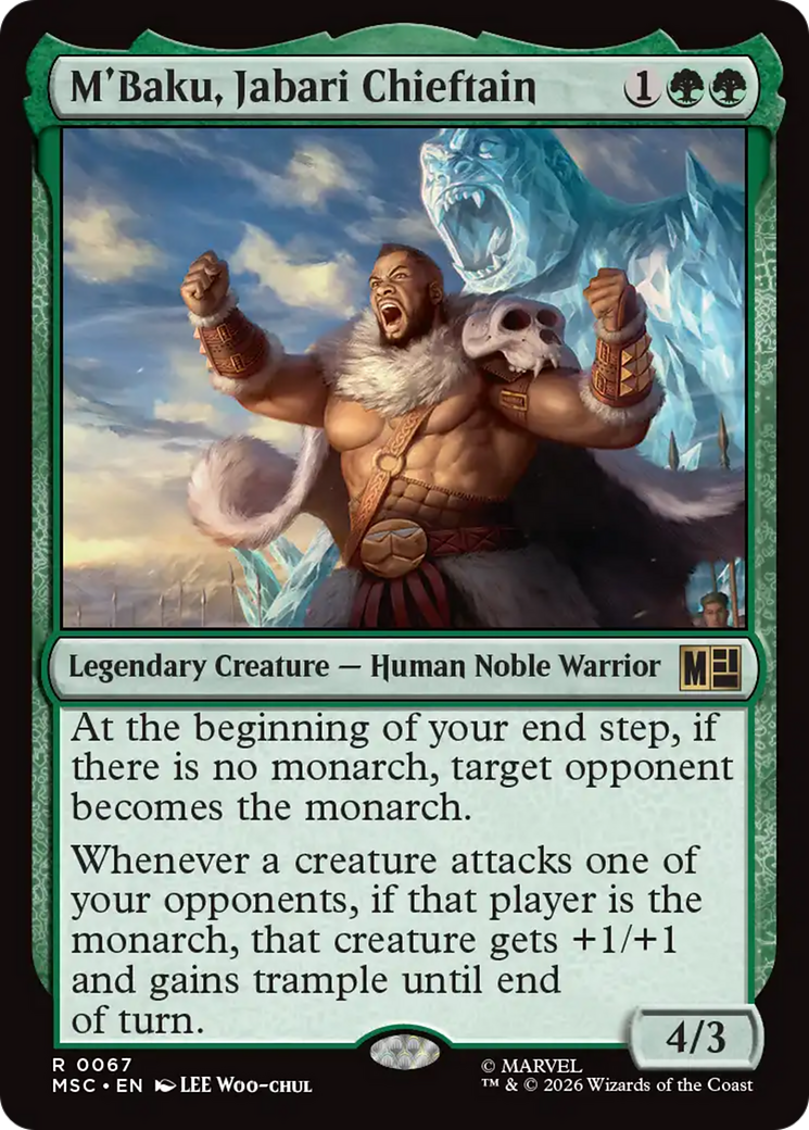 M'Baku, Jabari Chieftain (Surge Foil) [Marvel Super Heroes Commander] | Deep Dive Games St. Marys