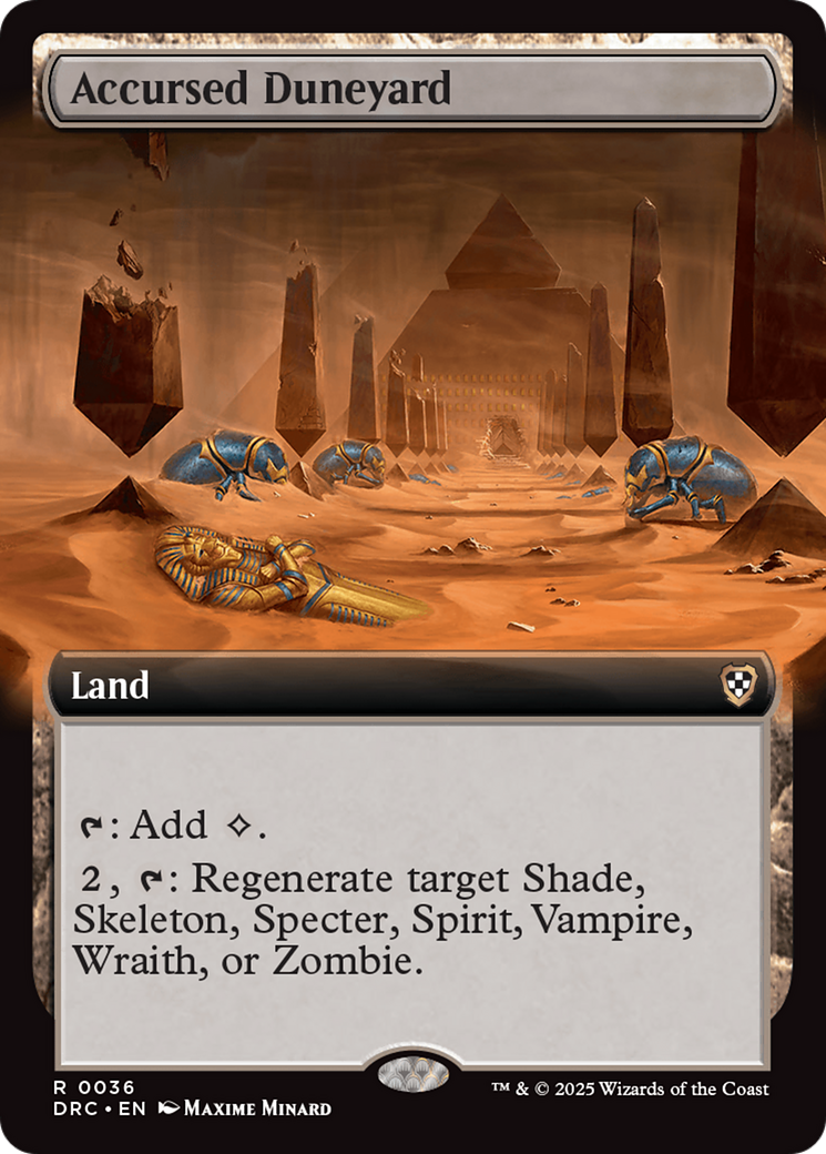 Accursed Duneyard (Extended Art) [Aetherdrift Commander] | Deep Dive Games St. Marys