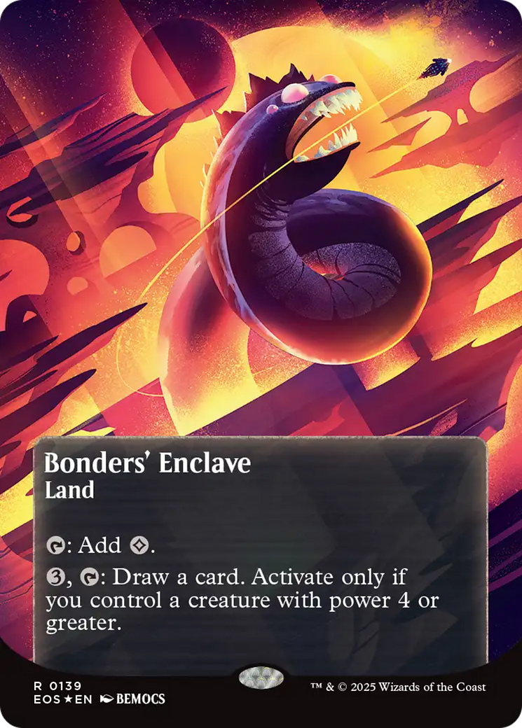 Bonders' Enclave (0136) (Borderless) (Galaxy Foil) [Edge of Eternities: Stellar Sights] | Deep Dive Games St. Marys