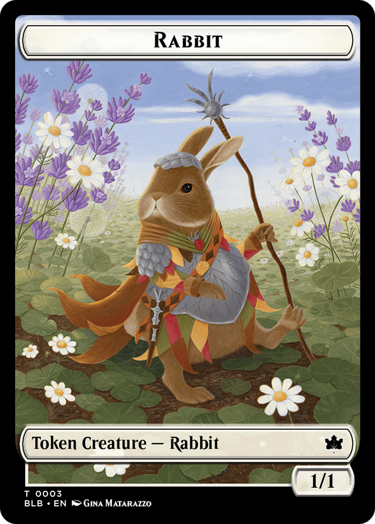 Agate Instigator // Rabbit Double-Sided Token [Bloomburrow Commander Tokens] | Deep Dive Games St. Marys