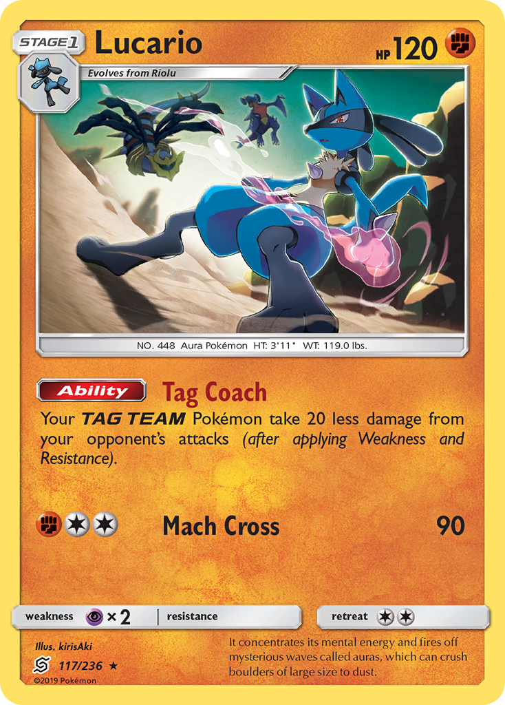 Lucario (117/236) [Sun & Moon: Unified Minds] | Deep Dive Games St. Marys