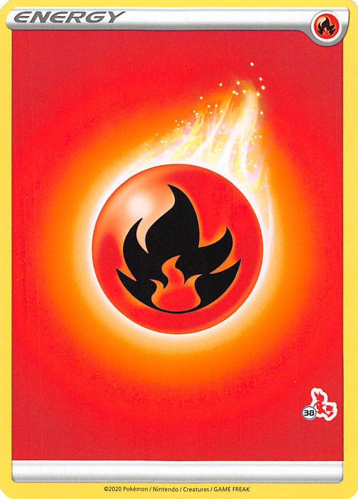 Fire Energy (Cinderace Stamp #38) [Battle Academy 2022] | Deep Dive Games St. Marys