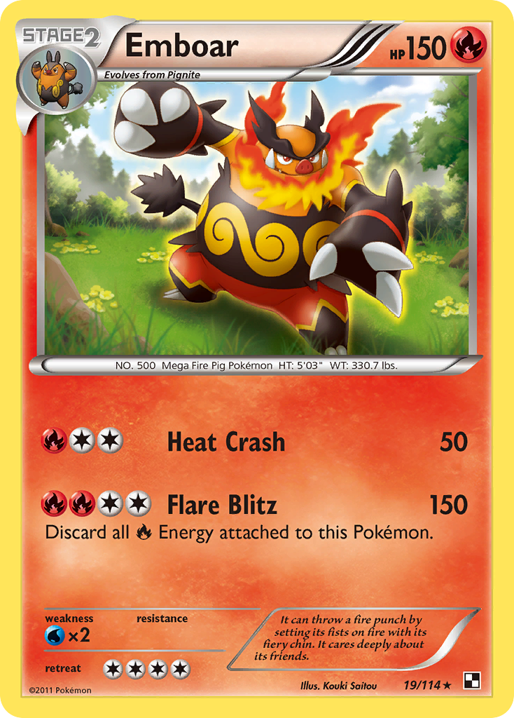 Emboar (19/114) [Black & White: Base Set] | Deep Dive Games St. Marys
