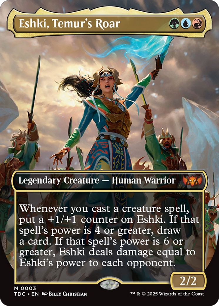 Eshki, Temur's Roar (Borderless) [Tarkir: Dragonstorm Commander] | Deep Dive Games St. Marys