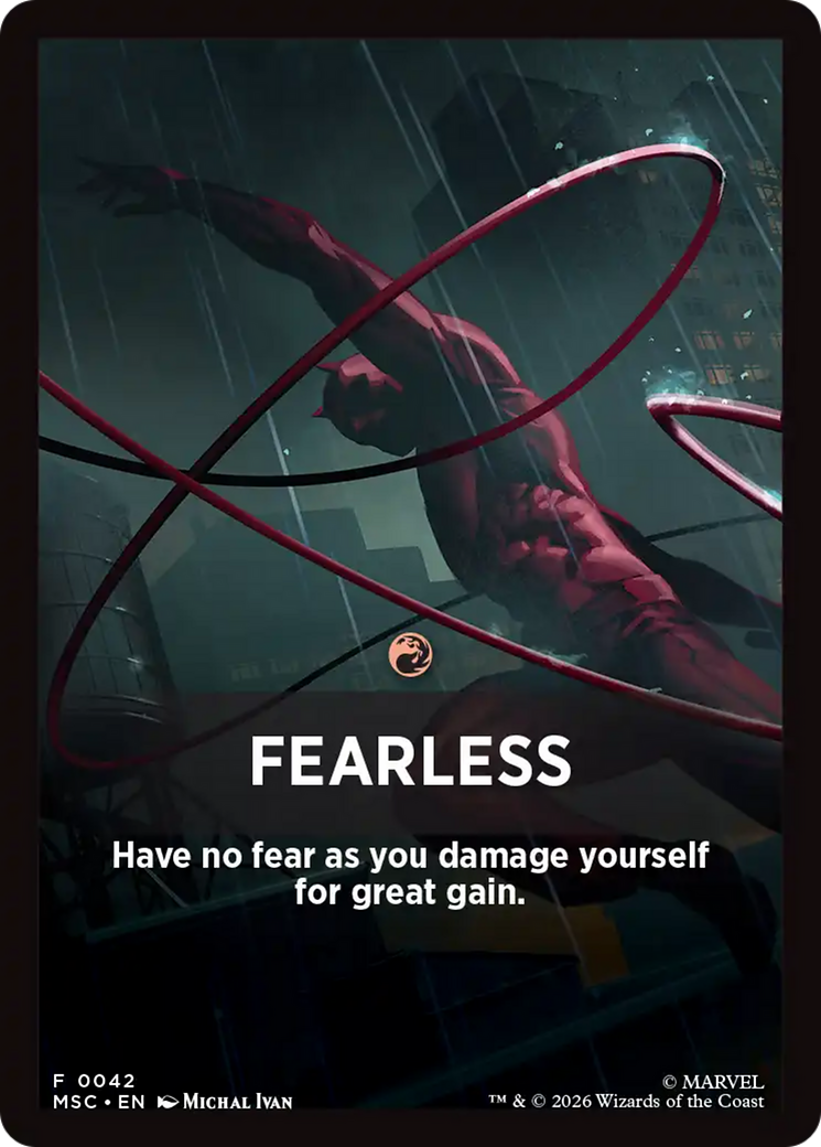 Fearless Theme Card [Marvel Super Heroes Commander] | Deep Dive Games St. Marys