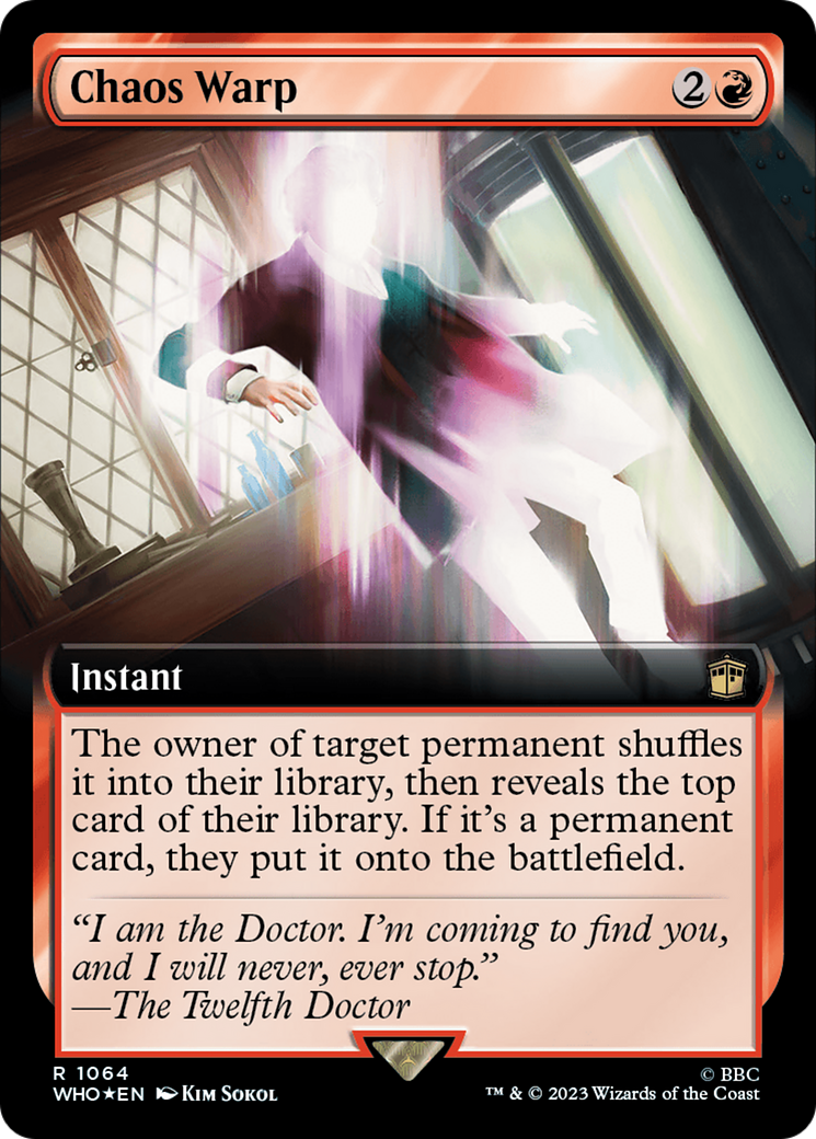 Chaos Warp (Extended Art) (Surge Foil) [Doctor Who] | Deep Dive Games St. Marys