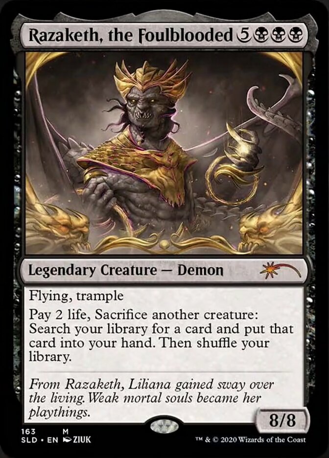 Razaketh, the Foulblooded (Foil Etched) [Secret Lair Drop Series] | Deep Dive Games St. Marys