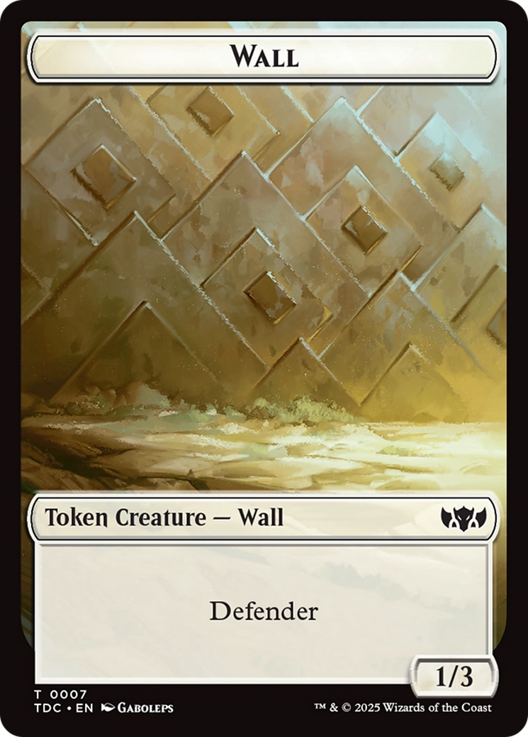 Insect (0023) // Wall Double-Sided Token [Tarkir: Dragonstorm Commander Tokens] | Deep Dive Games St. Marys