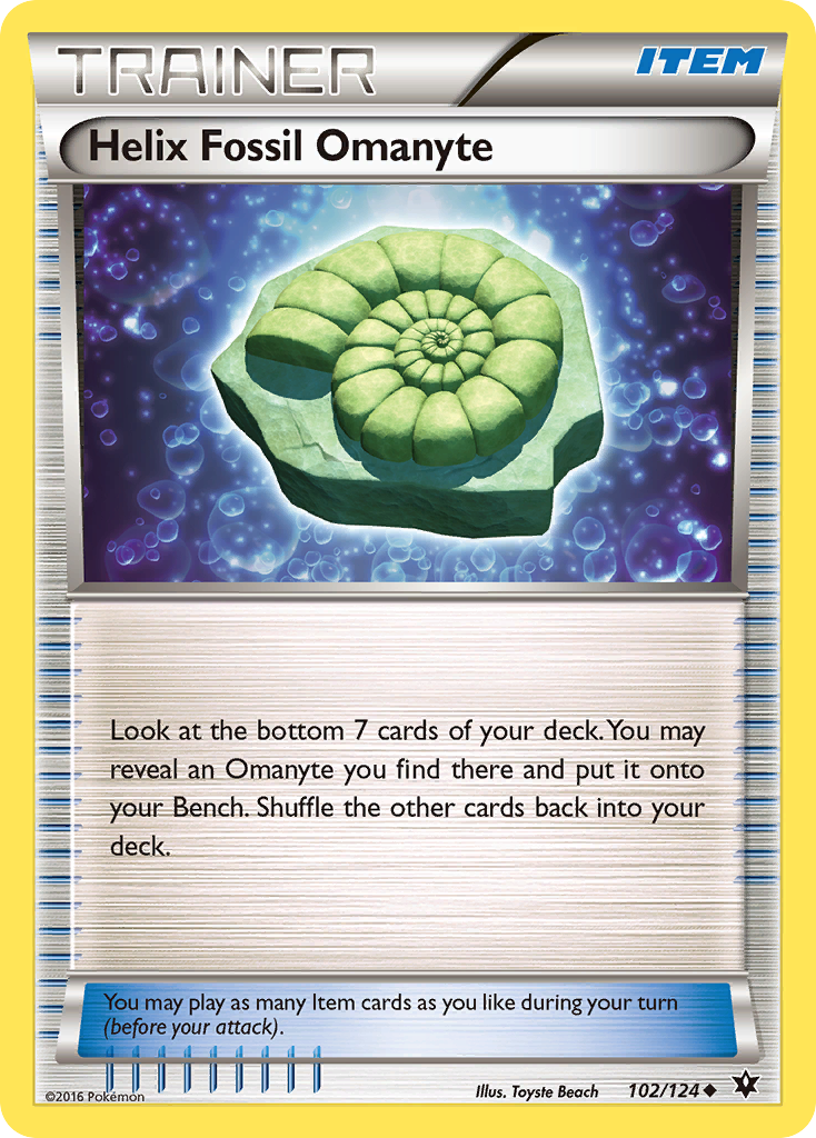 Helix Fossil Omanyte (102/124) [XY: Fates Collide] | Deep Dive Games St. Marys
