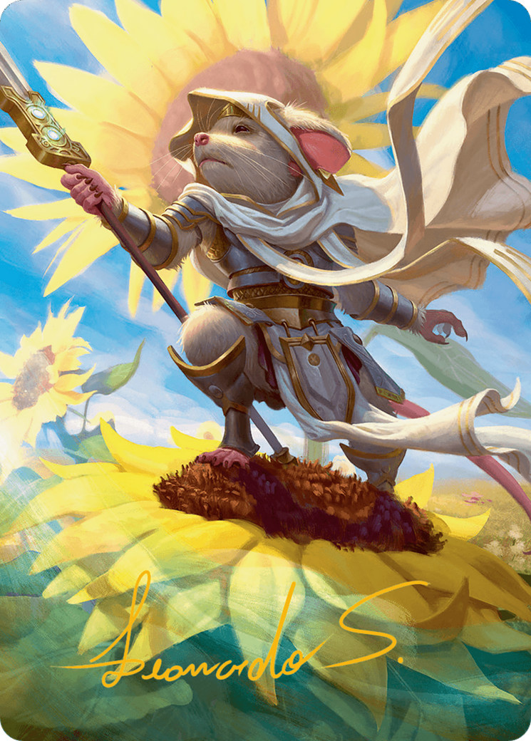 Elspeth, Sun's Champion Art Card (Gold-Stamped Signature) [Bloomburrow Art Series] | Deep Dive Games St. Marys